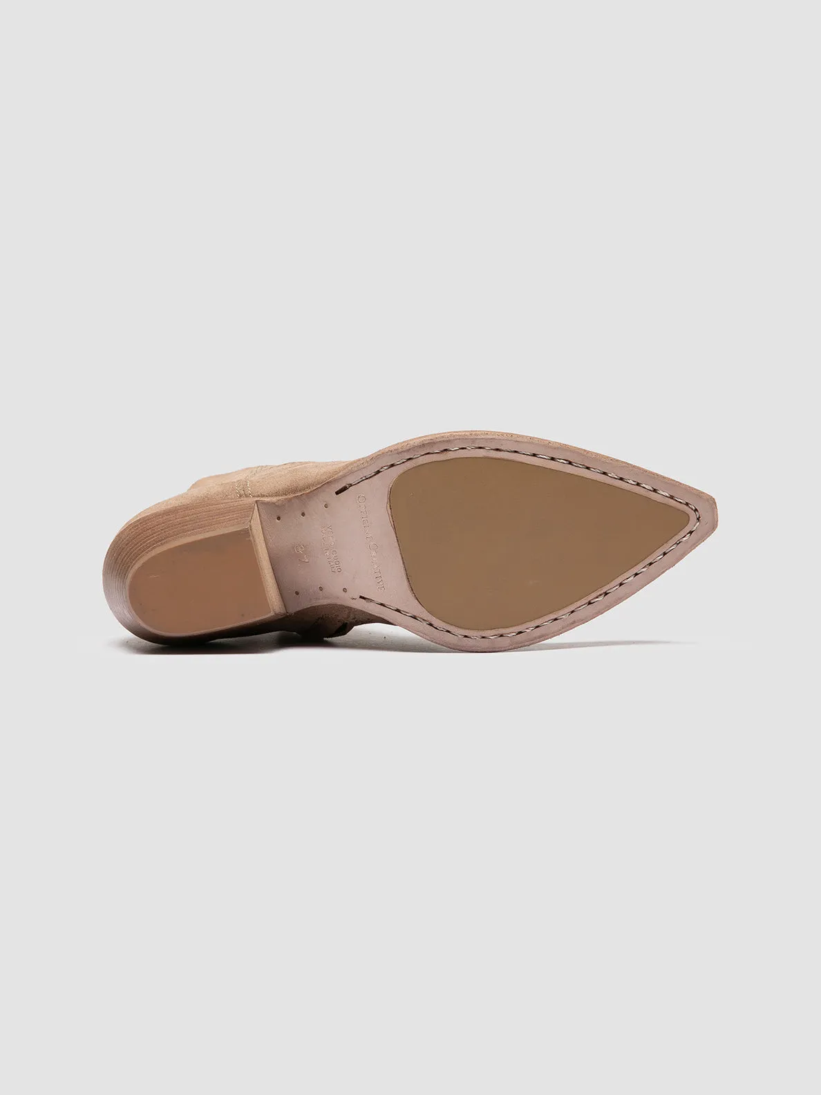 WANDA DD 103 - Beige Suede Zip Boots Train Step