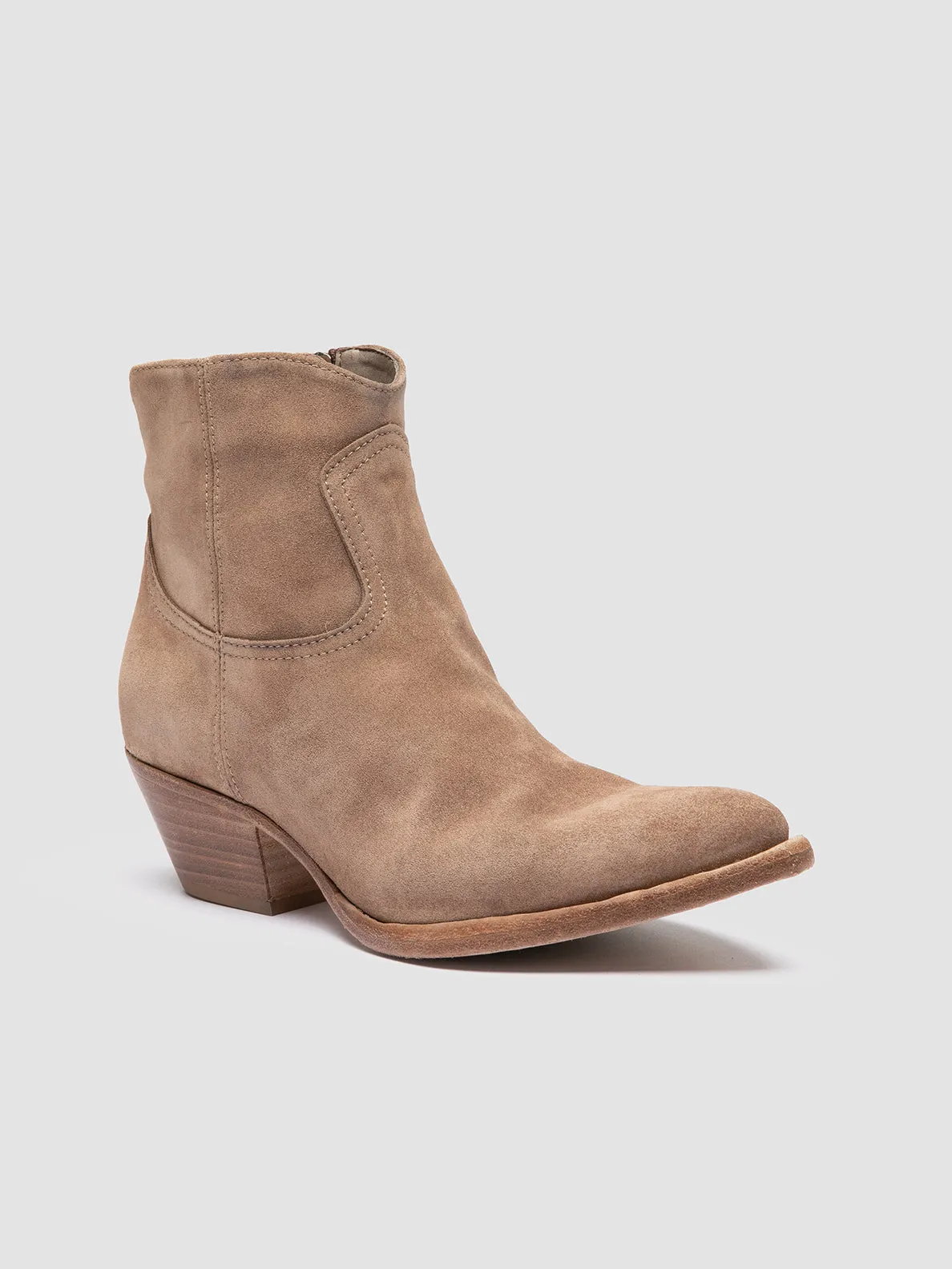 Trail Jog WANDA DD 103 - Beige Suede Zip Boots