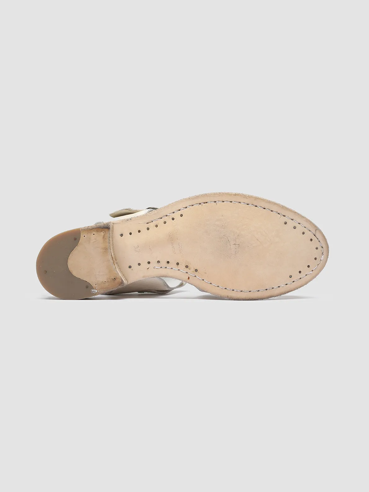 Team Jog LEXIKON 536 - White Leather Sandals