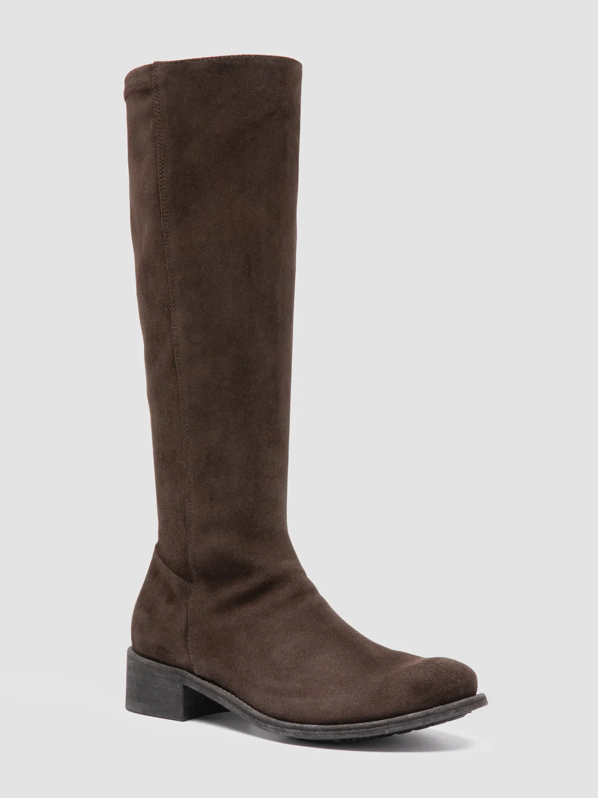 LISON 035 - Brown Stretch Suede Boots Everyday Move