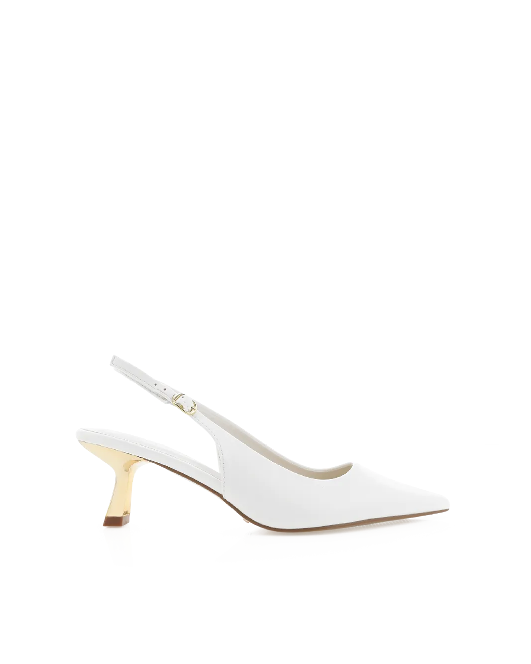 ANAYA - WHITE SHINE-GOLD Platform Booties Open Toe Wedges