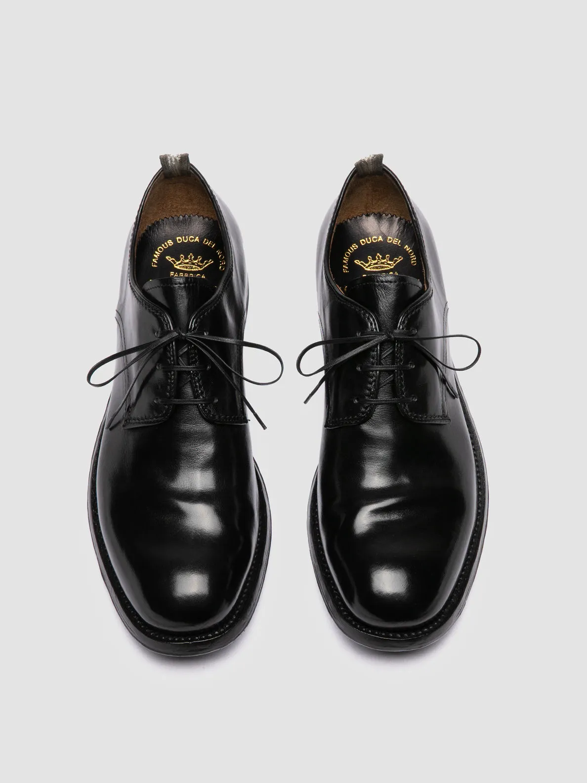 BALANCE 019 - Black Leather Derby Shoes Light cushion