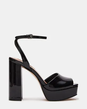 Slip-Resistant Heels Ankle Support LOURDES BLACK PATENT