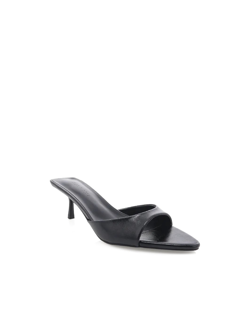 Outdoor Wedding Heels Wide toe box RUNA - BLACK SHINE