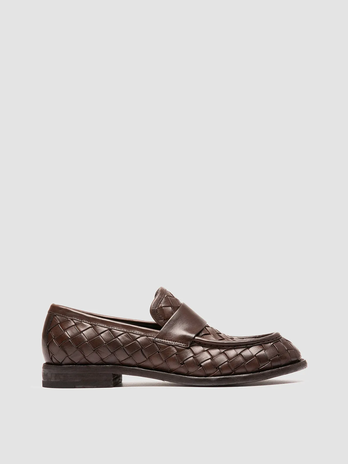 Layered Comfort Trend-setting silhouette RUGGED 008 - Brown Leather Penny Loafers
