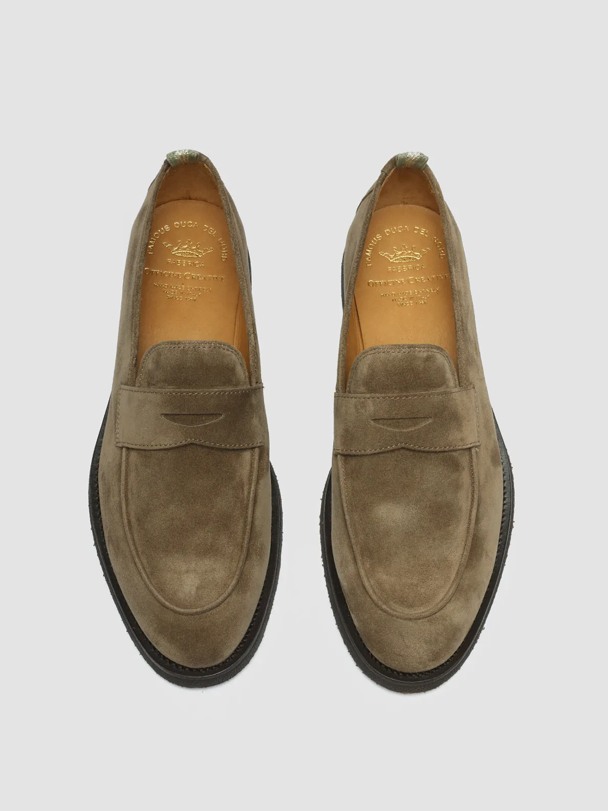 Breathable wear All-day Traction OPERA FLEXI 101 - Taupe Suede Penny Loafers