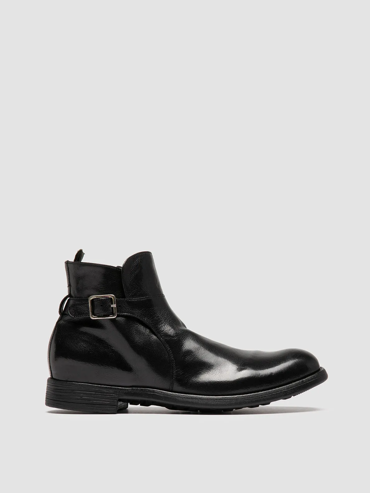 All Day Comfort Timeless traction CHRONICLE 068 - Black Leather Zipped Boots