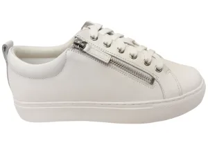 Urban Sleek Slip On Florsheim Womens Comfortable Leather Sabrina Lace To Toe Sneakers