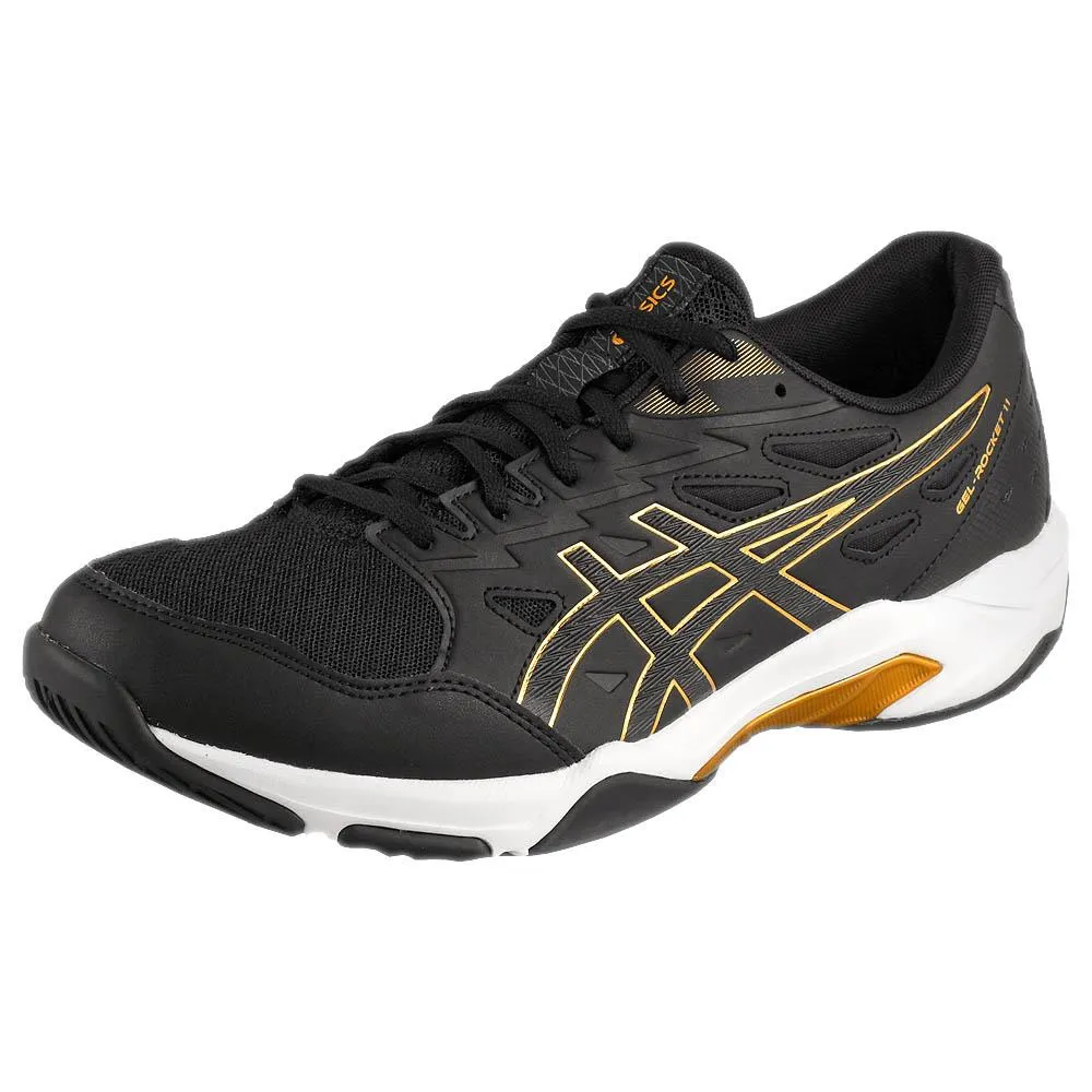 Asics Men's Gel-Rocket 11 - 2E Width - Black/Pure Gold Elite Athlete