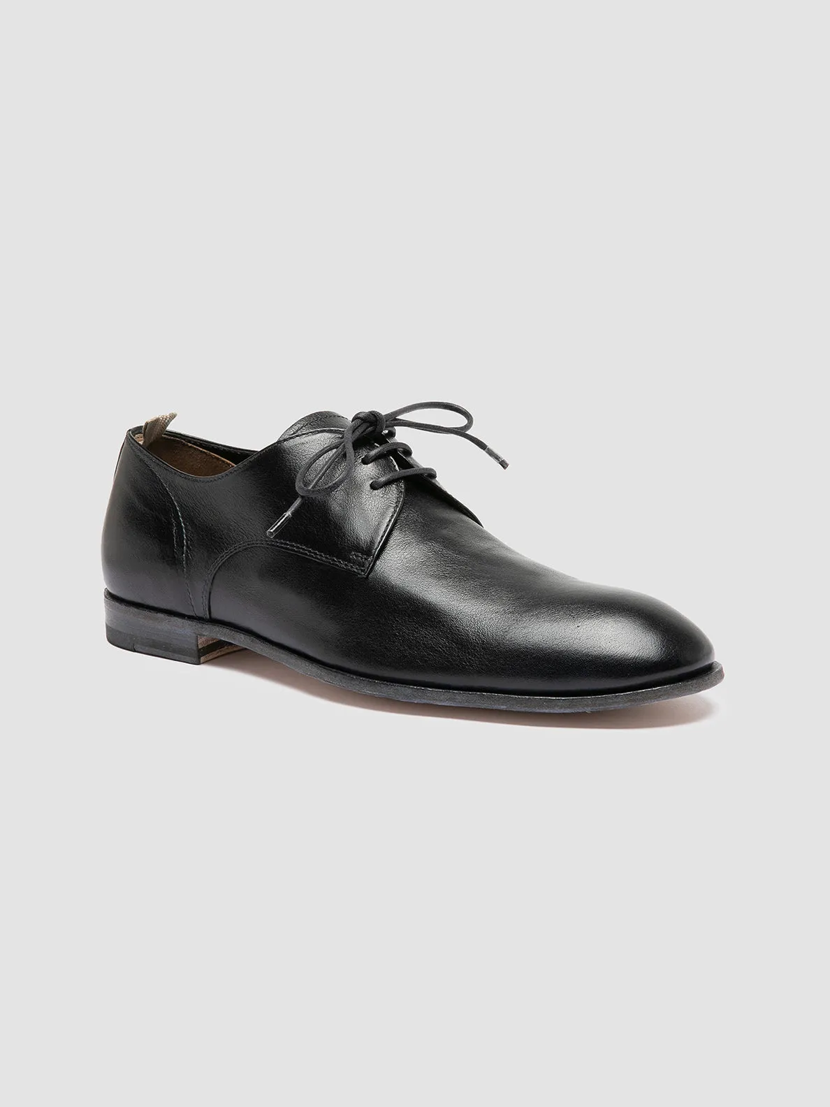 SOLITUDE 002 - Navy Leather Derby Shoes Smooth Comfort