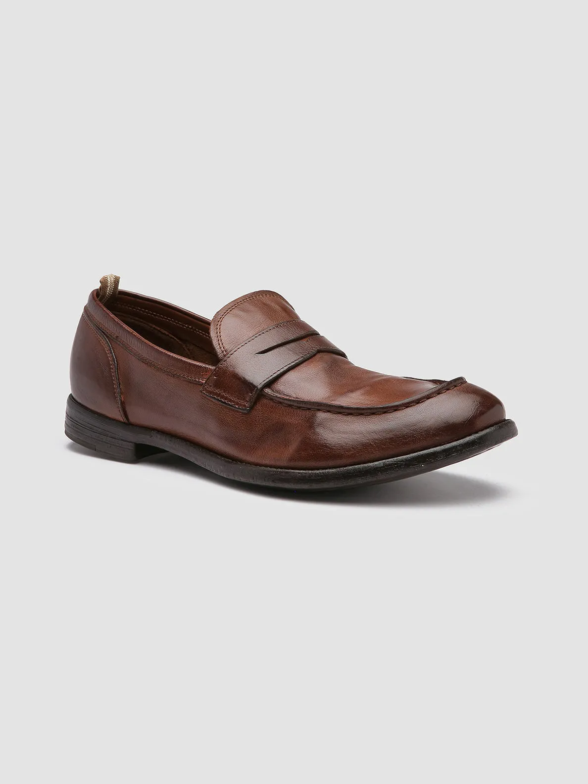 ARC 509 - Brown Leather Penny Loafers Style Move Smart Style