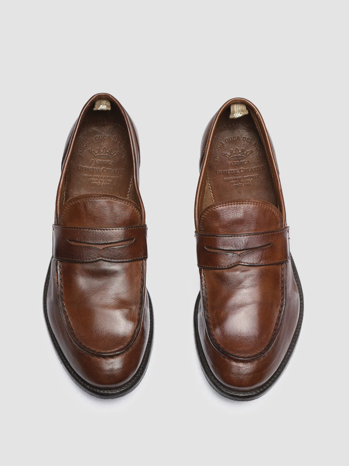 Superior Cushioning Neutral Base ARC 509 - Brown Leather Penny Loafers