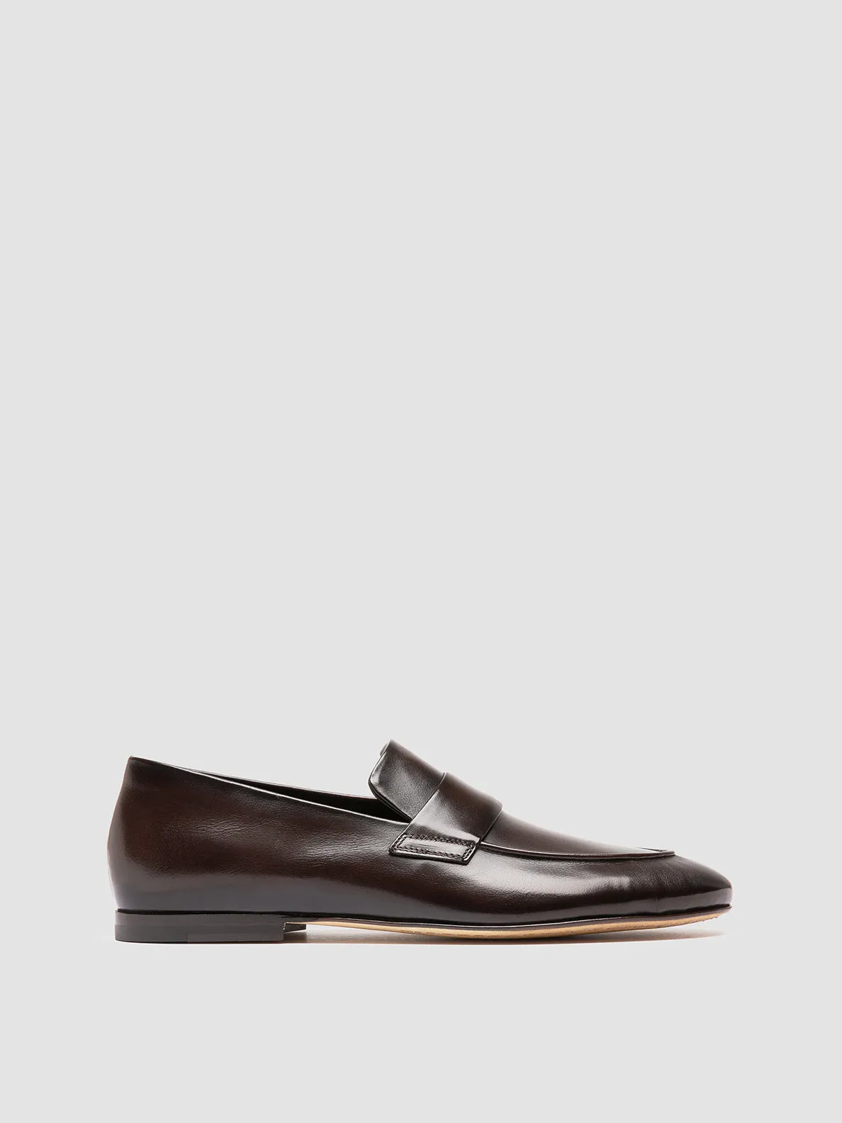 Trend-setting sole Relaxed Fit AIRTO 001 - Brown Leather Penny Loafers