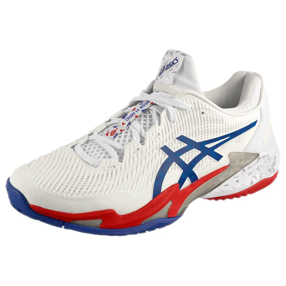 Asics Men's Court FF 3 Novak - White/Asics Blue Outdoor Vibes Enhanced comfort