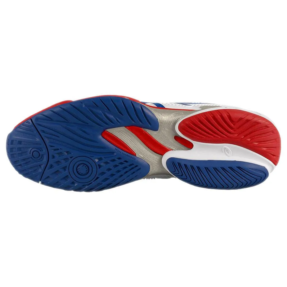 Training Ready Supportive shock absorption Asics Men's Court FF 3 Novak - White/Asics Blue