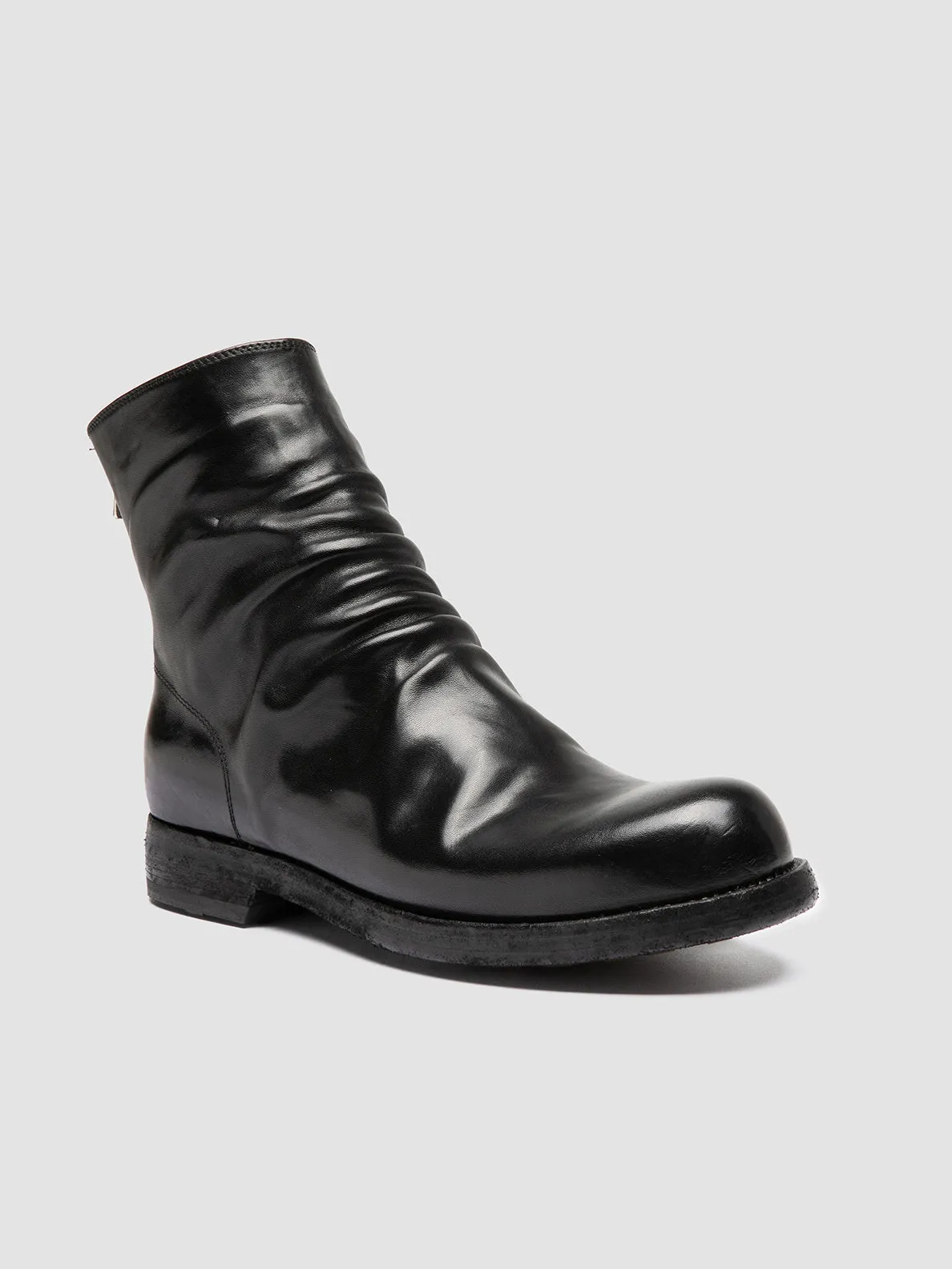 Versatile use BULLA DD 103 - Black Leather Zipped Boots