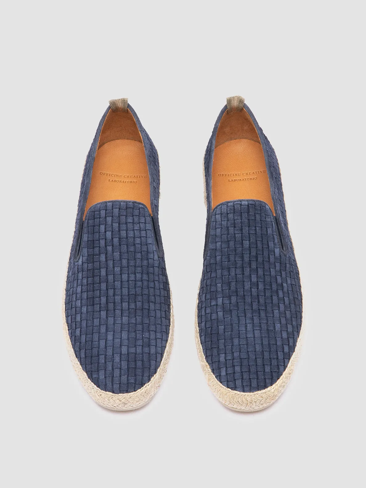BOWLINE 001 - Navy Woven Espadrille Shoes Mid Cut Action Ready