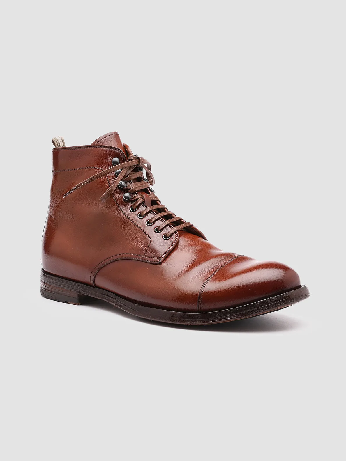 ANATOMIA 016 - Brown Leather Ankle Boots Fitness Runner Adaptive Fit