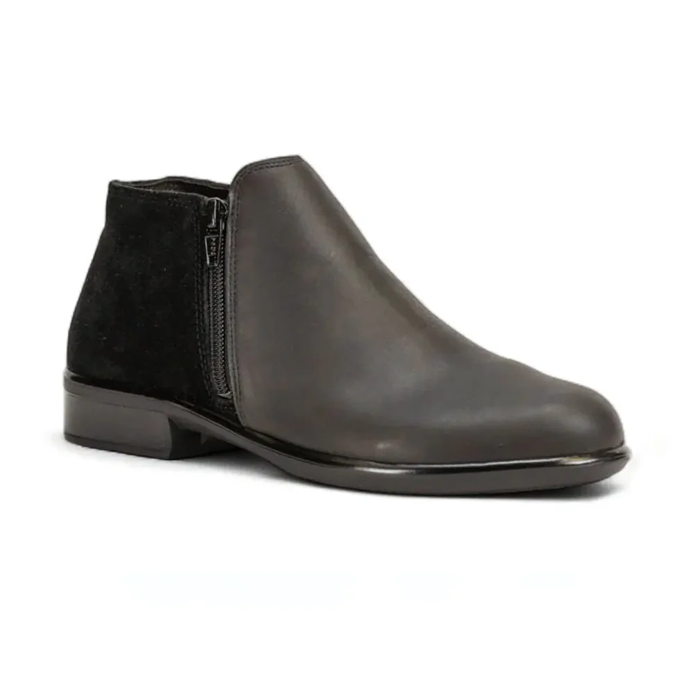 Helm Bootie (26030) - Ink Leather/Midnight Blue Suede Run Secure