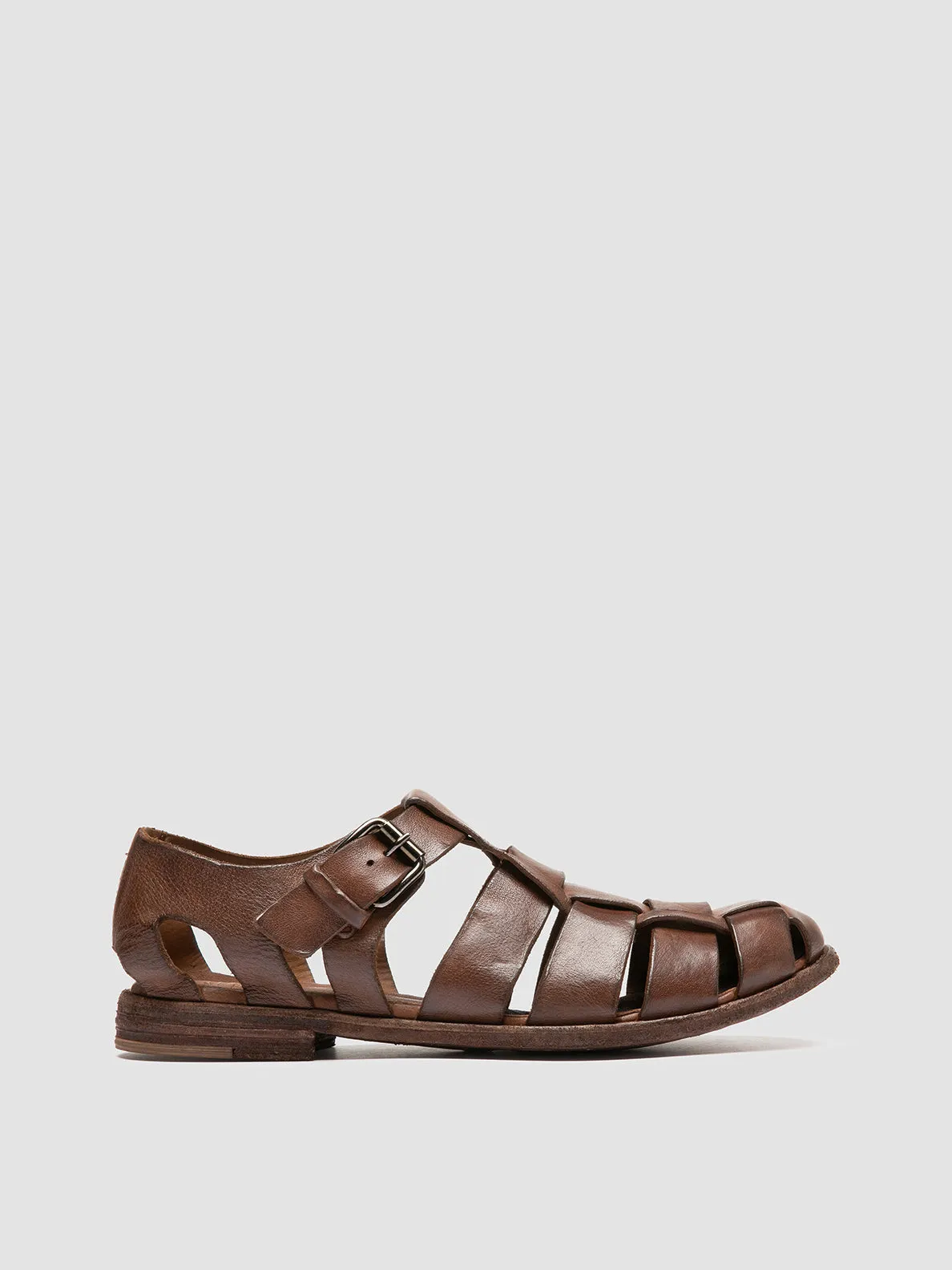 ARCHIVE 521 - Brown Leather Sandals Flex Walk