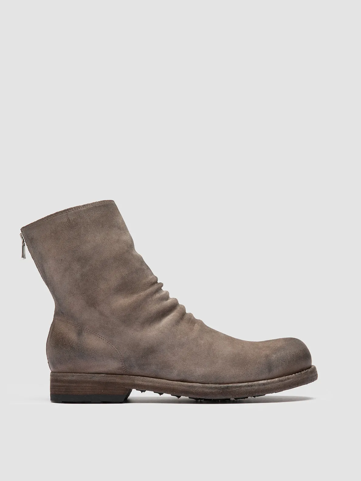 BULLA DD 103 - Grey Suede Zipped Boots Clean Lines Chic stability