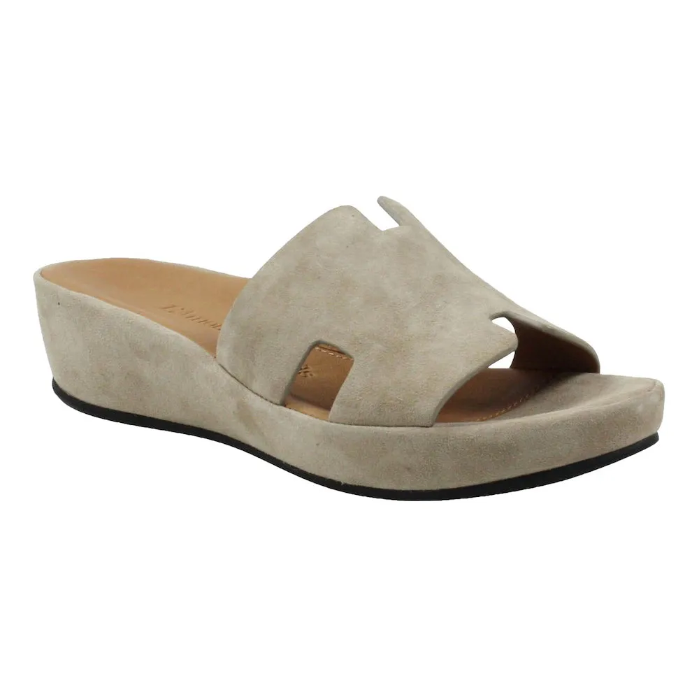 Catiana Slip on Sandal - Taupe Kid Suede Ultimate materials Sport Influence