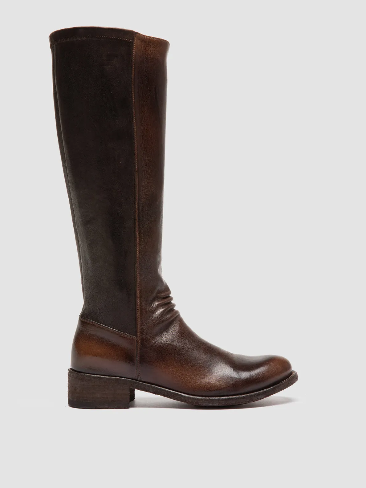 Grip Step LISON 035 - Brown Stretch Leather Boots