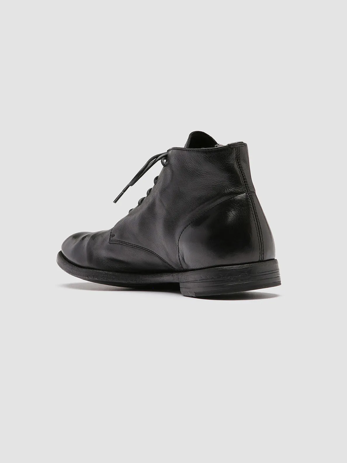 Stretchy sole ARC 513 - Black Leather Ankle Boots
