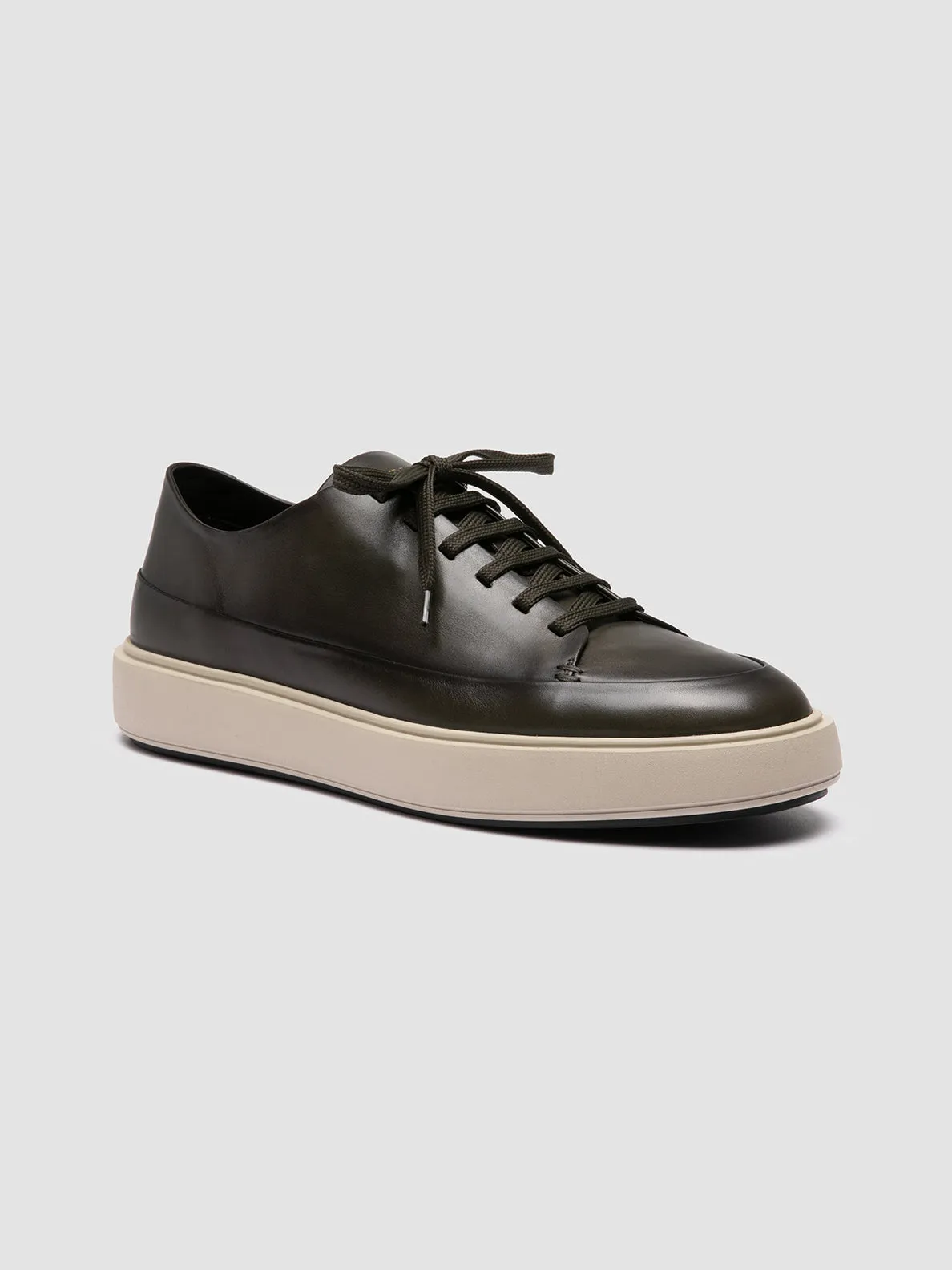 RELEASE 001 - Green Leather Sneakers Urban Pace
