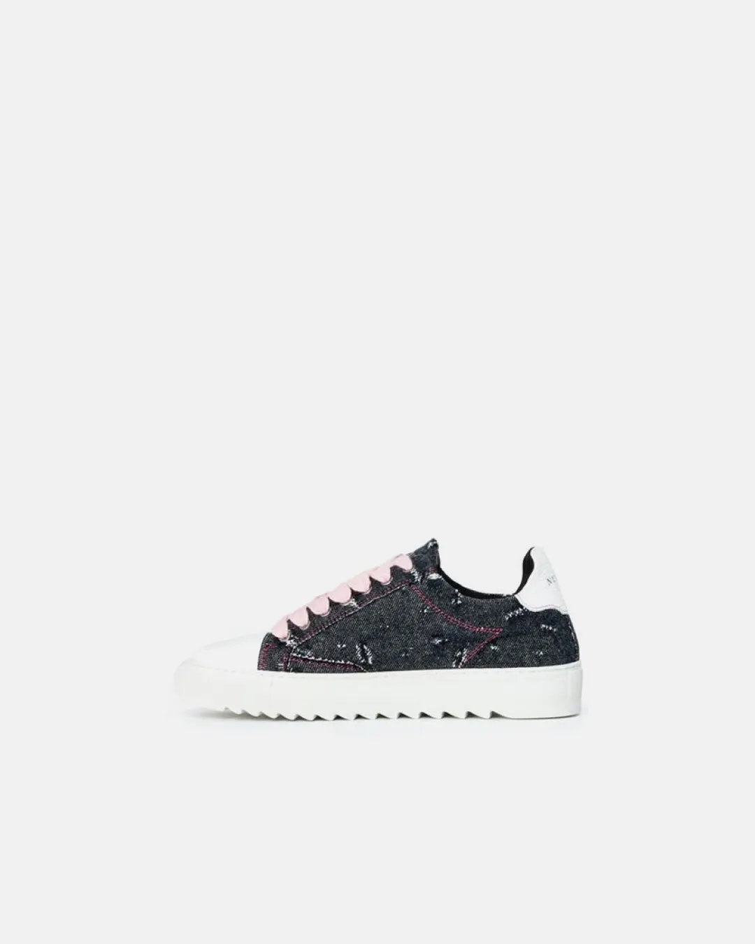 Numeri? Atelier ??Pink Denim?? Sneakers Smooth Soles Viral Pop