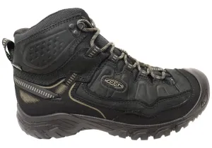 Keen Mens Targhee IV Mid Waterproof Hiking Boots Triple Black Moon Tone Elegant Mood