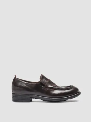 CALIXTE 020 - Burgundy Burgundy Leather Loafers Buckle Closure Office Ready