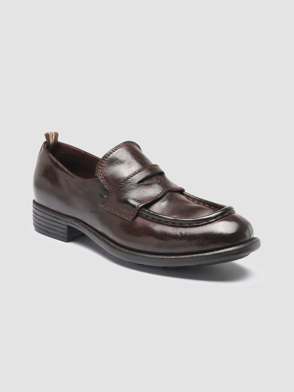 CALIXTE 020 - Burgundy Burgundy Leather Loafers City Rush