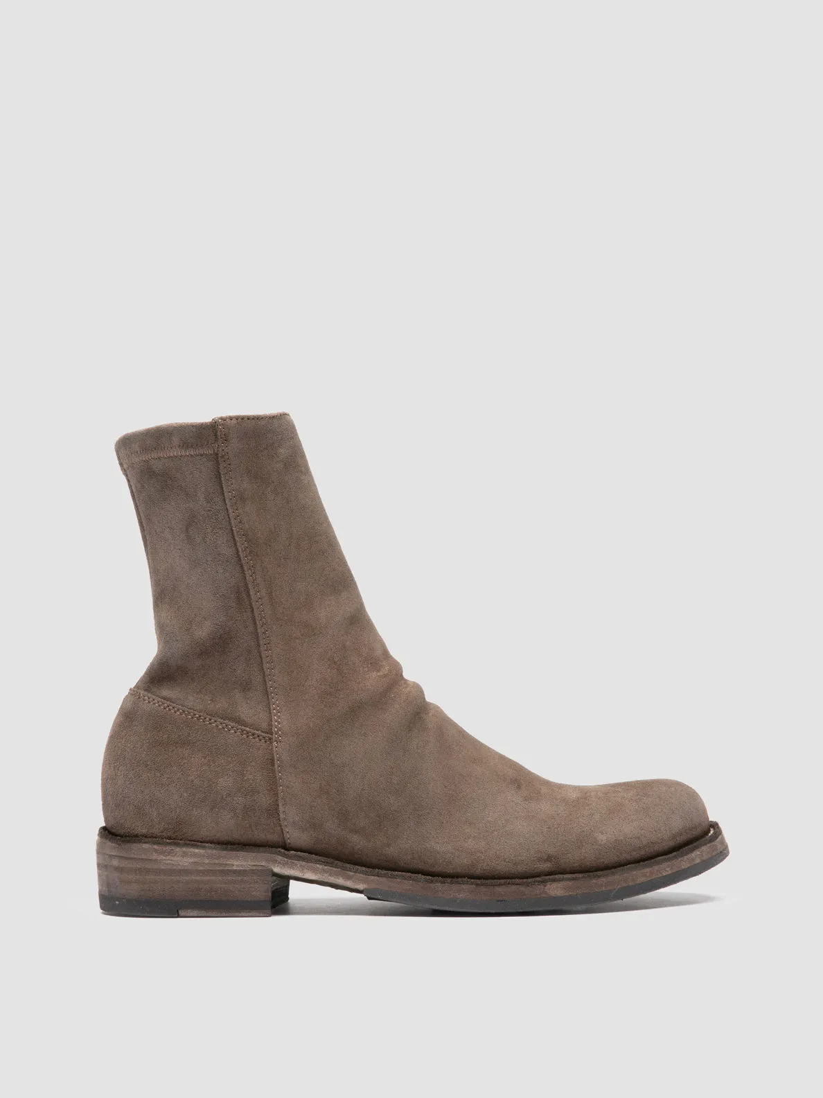 LEGRAND 171 - Brown Suede Zipped Boots Short Trip
