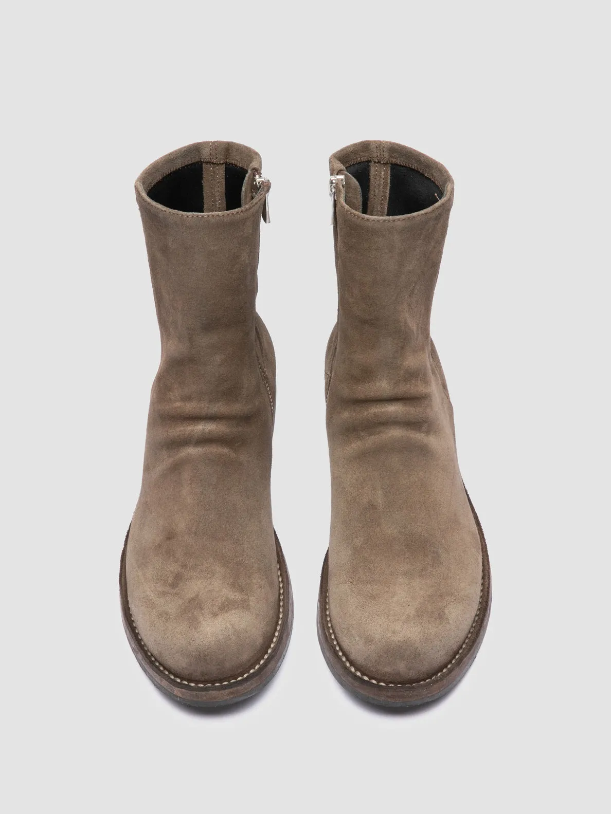 LEGRAND 171 - Brown Suede Zipped Boots Punch Hike