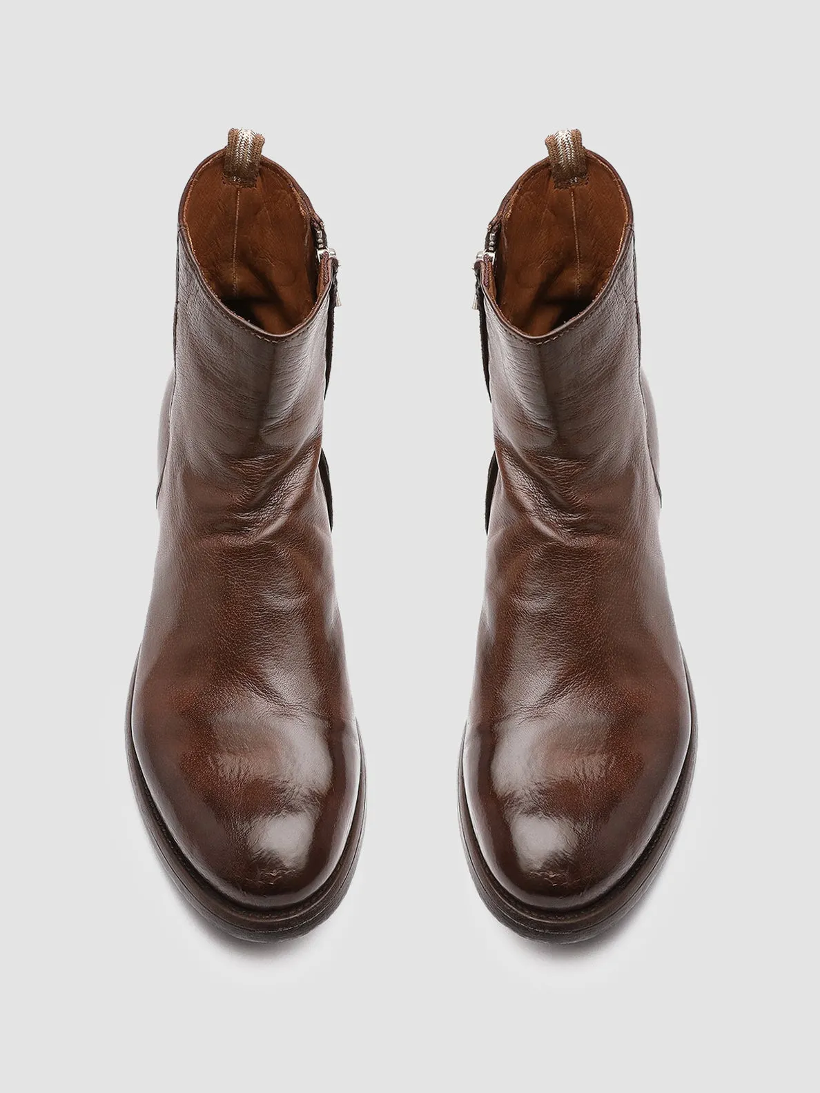HIVE 010 - Brown Leather Boots Day Wear