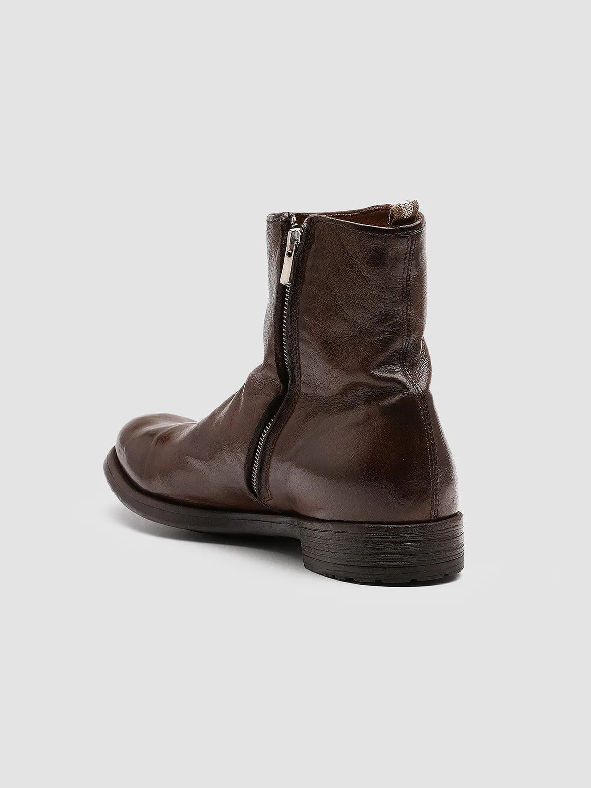 HIVE 010 - Brown Leather Boots Energy Run Breathable Material