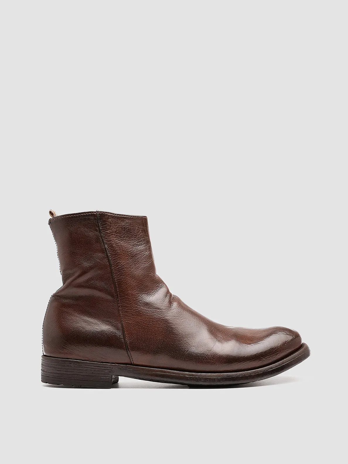 HIVE 010 - Brown Leather Boots Impact Step
