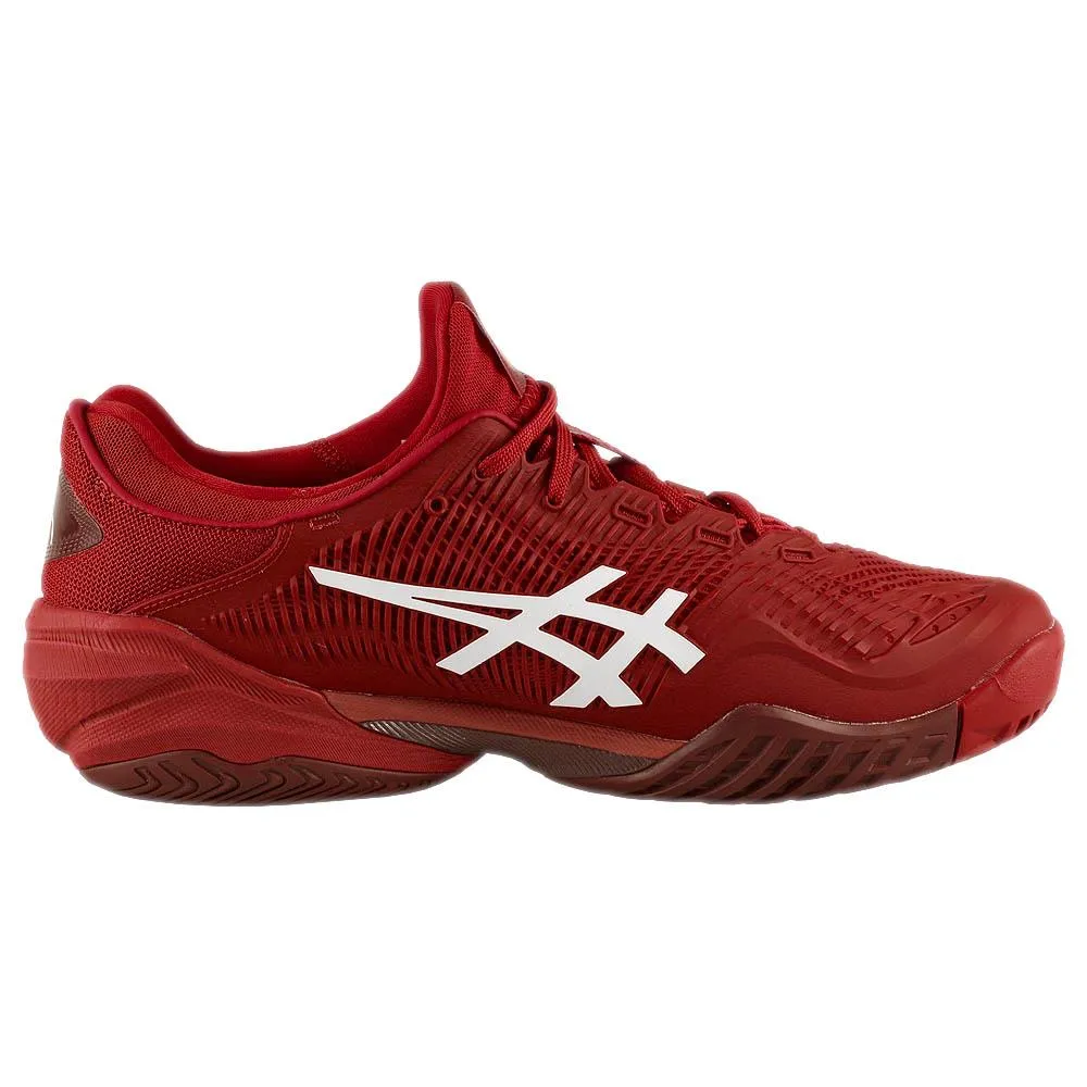 Asics Men's Court FF 3 Novak - Cranberry/White Ankle Support