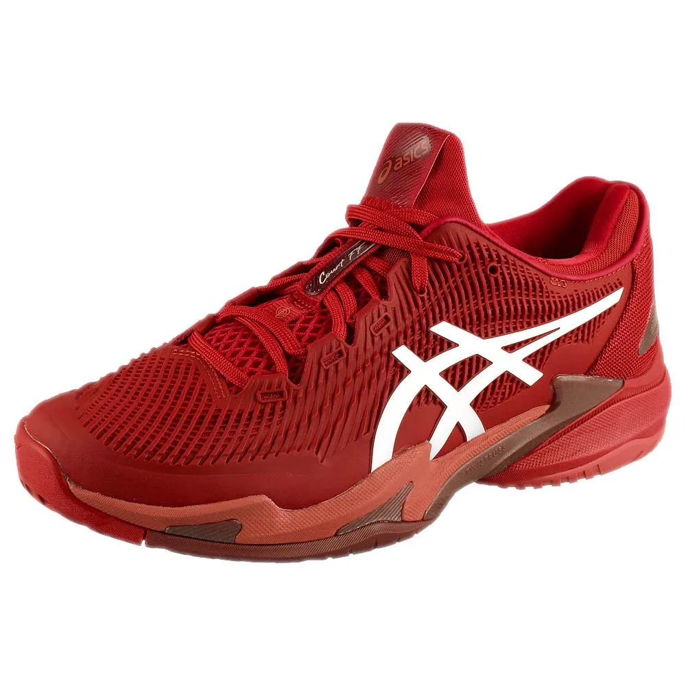 Lined Upper Easy performance Asics Men's Court FF 3 Novak - Cranberry/White