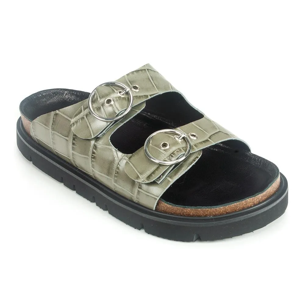 Supportive support Circle Buckle Lowform Sandal