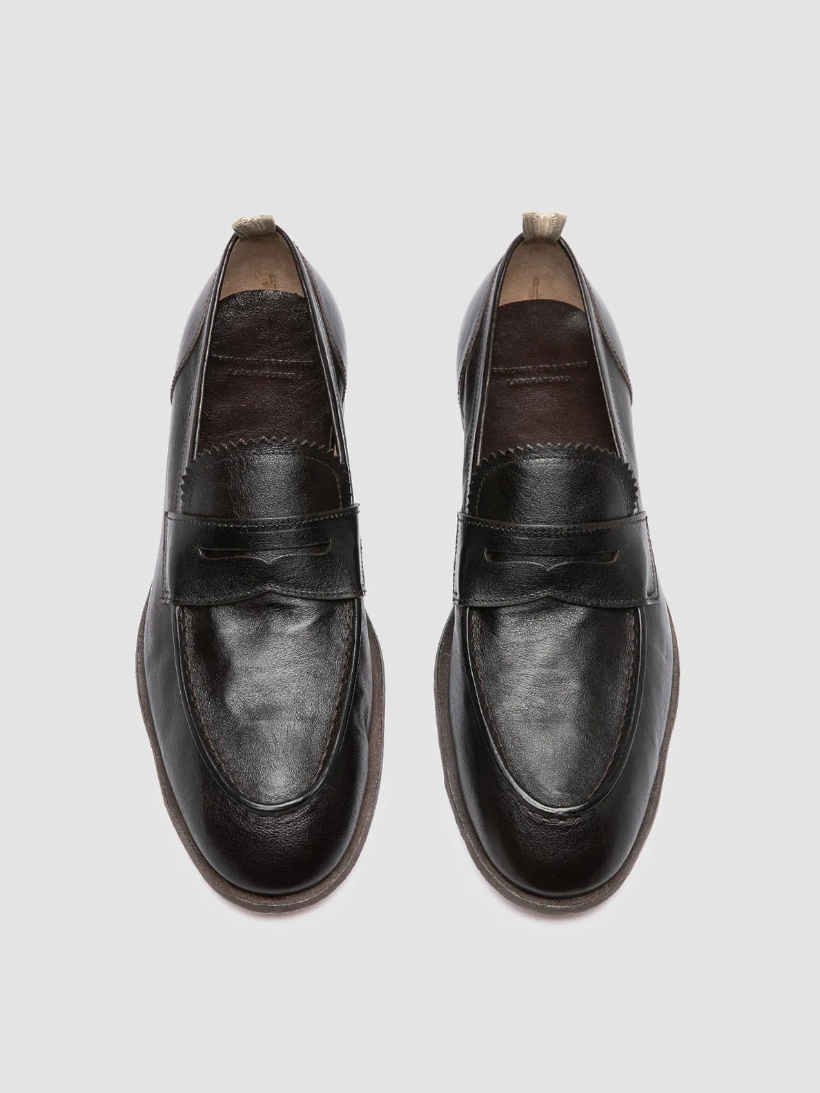 Outdoor Run Grip Technology SOLITUDE 001 - Brown Leather Penny Loafers