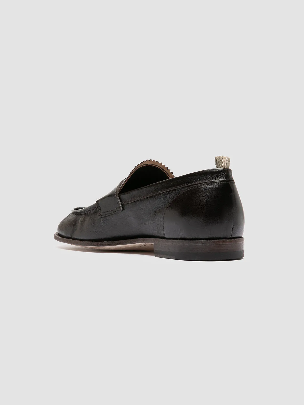 Sturdy Construction Smooth Fit SOLITUDE 001 - Brown Leather Penny Loafers