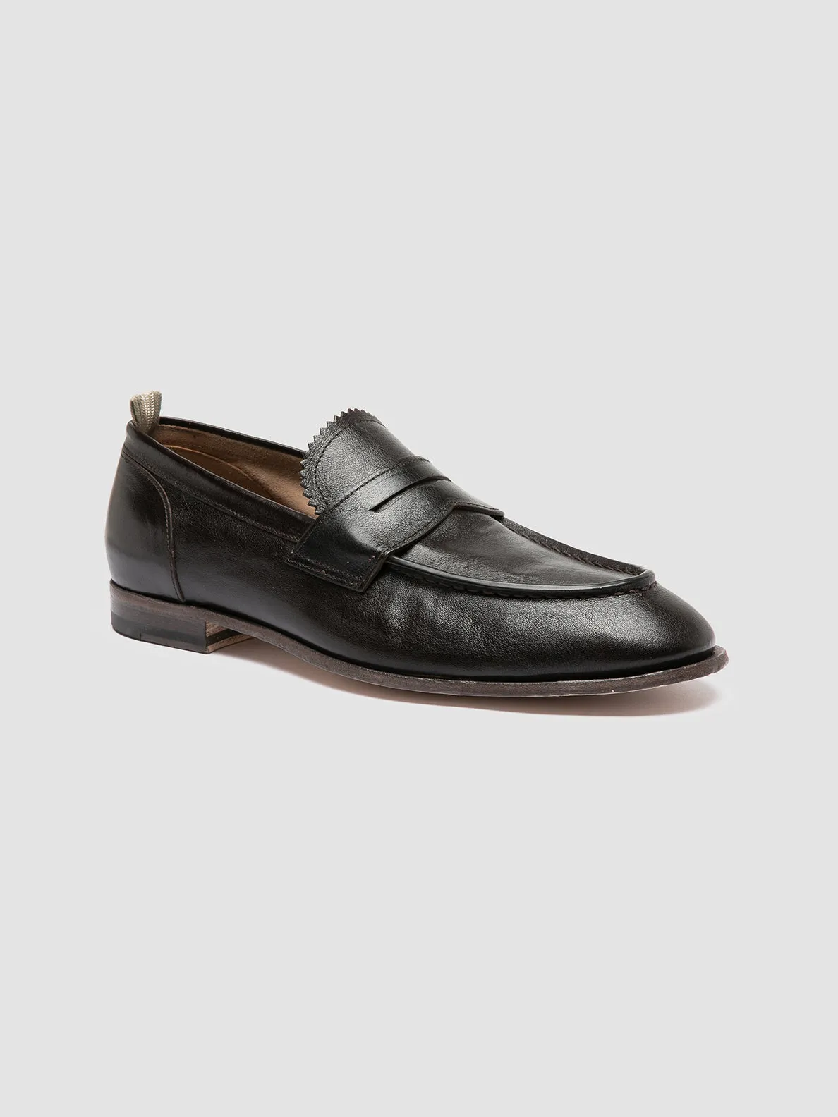 Chic Design Weatherproof SOLITUDE 001 - Brown Leather Penny Loafers