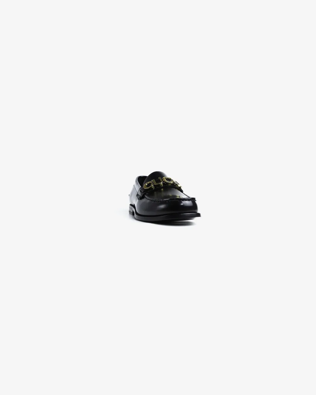 Core Support Gucci Men's Black Cara Logo Snaffle Loafers