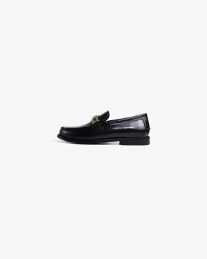 Gucci Men's Black Cara Logo Snaffle Loafers Hill Walk