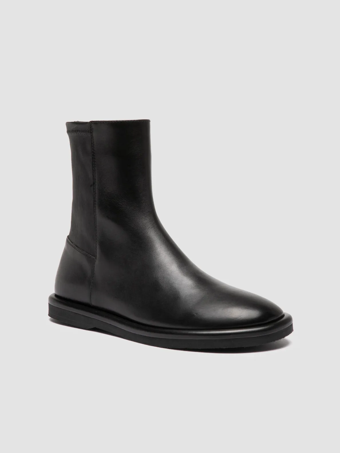 MARJORY 106 - Black Leather Zipped Boots Outdoor shoes