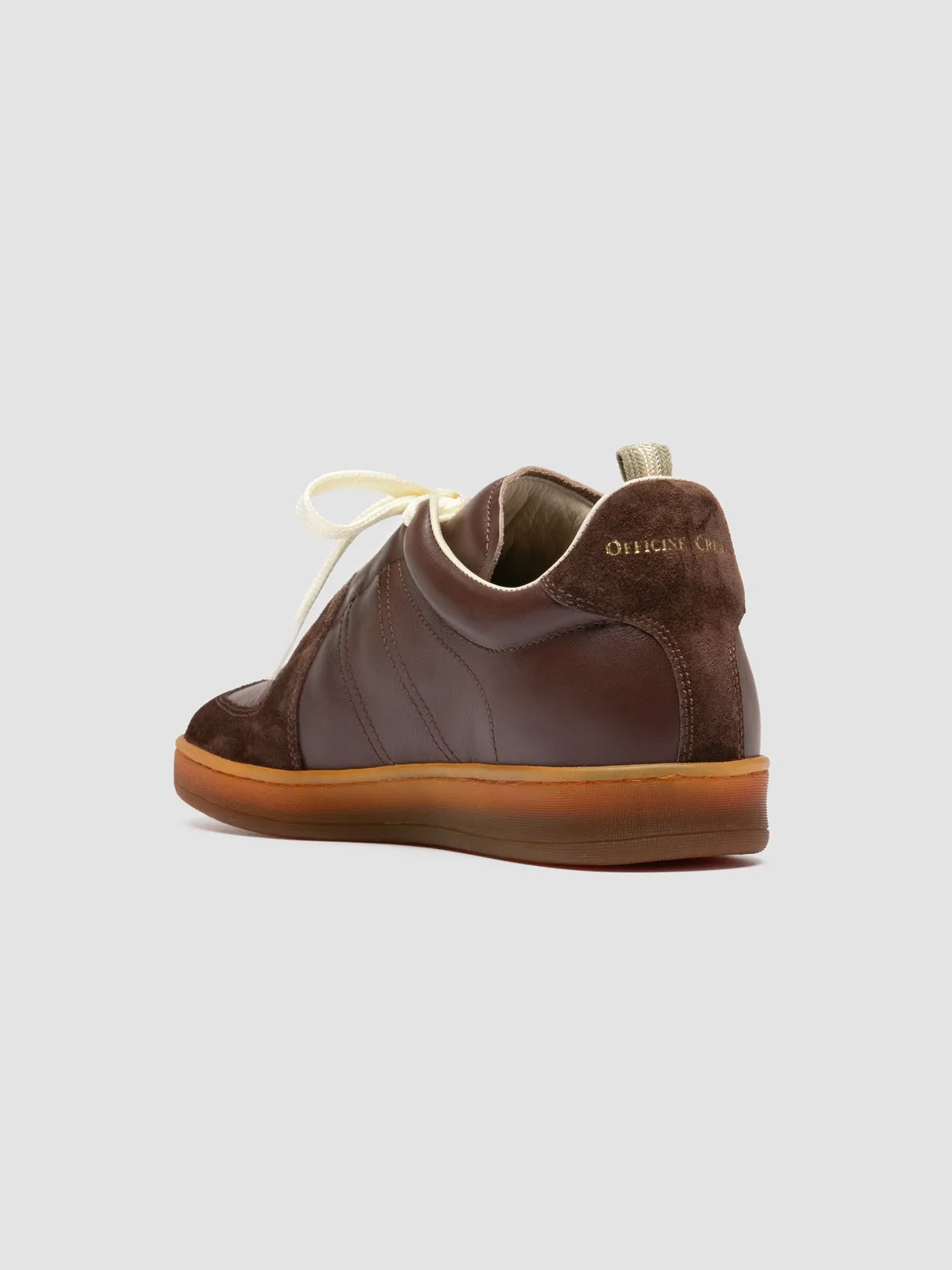 MILITIA 102 - Brown Leather and Suede Sneakers Soft Stride Weekend Style