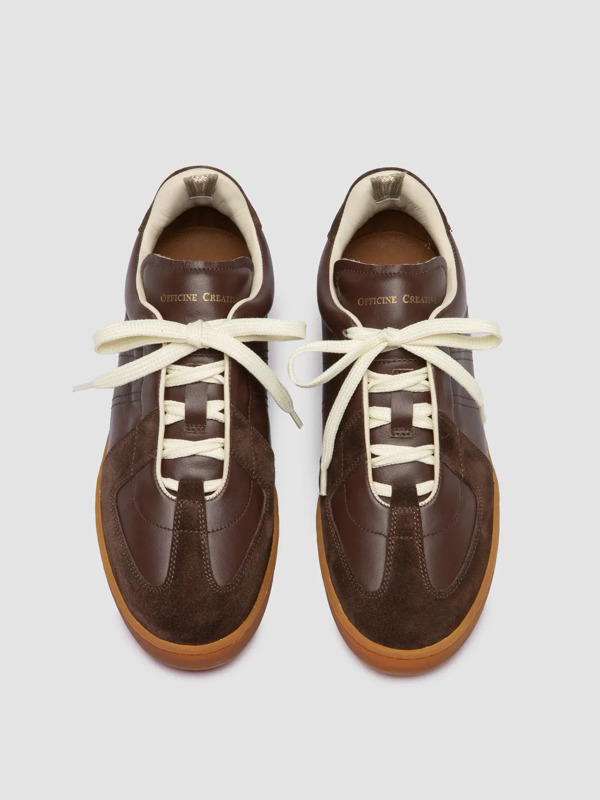 Smooth Move Versatile Look MILITIA 102 - Brown Leather and Suede Sneakers