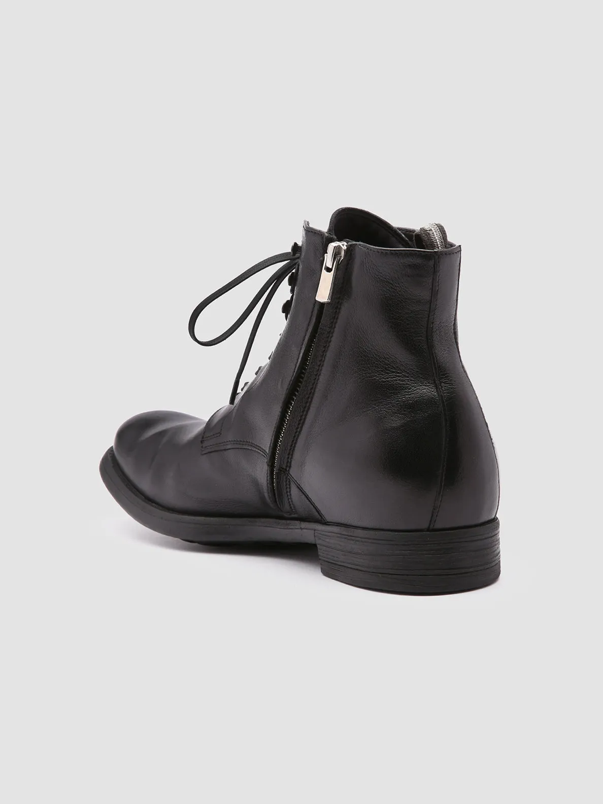Clean Style CHRONICLE 004 - Black Leather Ankle Boots